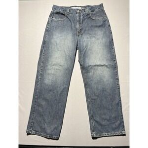 Vintage‎ Y2K Anchor Blue Jeans Mens 34x30 Baggy Easy Fit